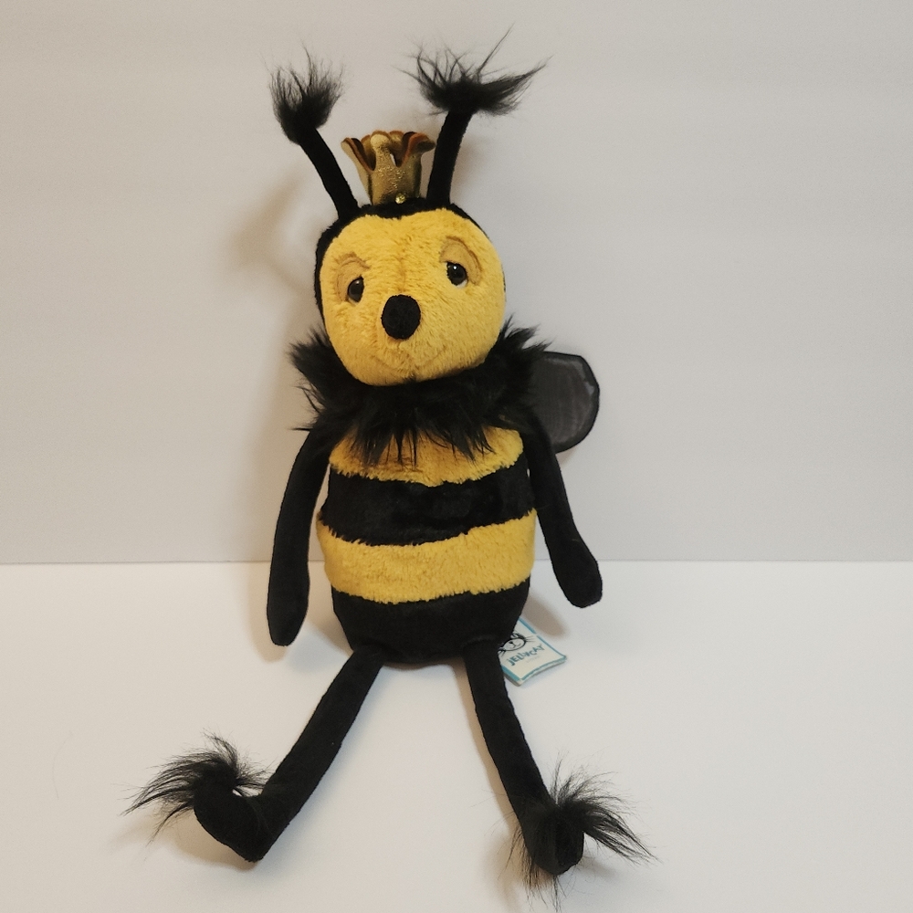 Jellycat London 15" Queen Bee QU2BEE W/tags. READ-Flaws: Crown/Hang Tag